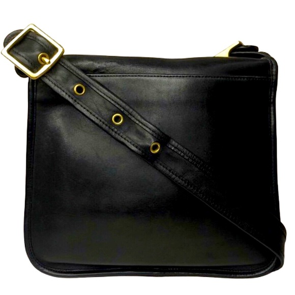 M Vintage COACH Black Stewardess Glove Tanned Turn Lock Bag Costa Rica COA 9525 - Picture 4 of 17